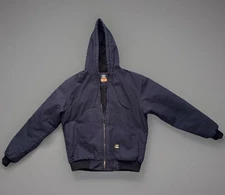 BERNE Heavy Duty Duck Canvas Hooded Quilt Lined - Medium -  Jacket Men’s Work