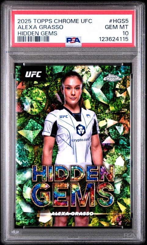 2025 TOPPS CHROME UFC HIDDEN GEMS #HGS5 ALEXA GRASSO PSA 10