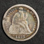 1877  *CC* SEATED LIBERTY SILVER  DIME**FREE SHIPPING**C2883