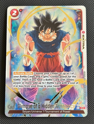 Dragon Ball Fusion World Glimpse of a Hidden Arrogance C* Alt Art FB02-035 NM