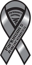 Parkinson's Awareness Ribbon Vinyl Decal Sticker Choose Size Fine A Cure