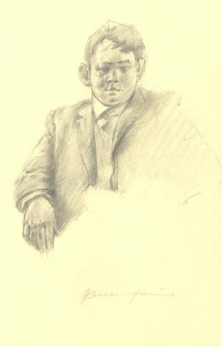 John Cherrington (1931-2015) - Pair of 1969 Graphite Drawings, Young Boys