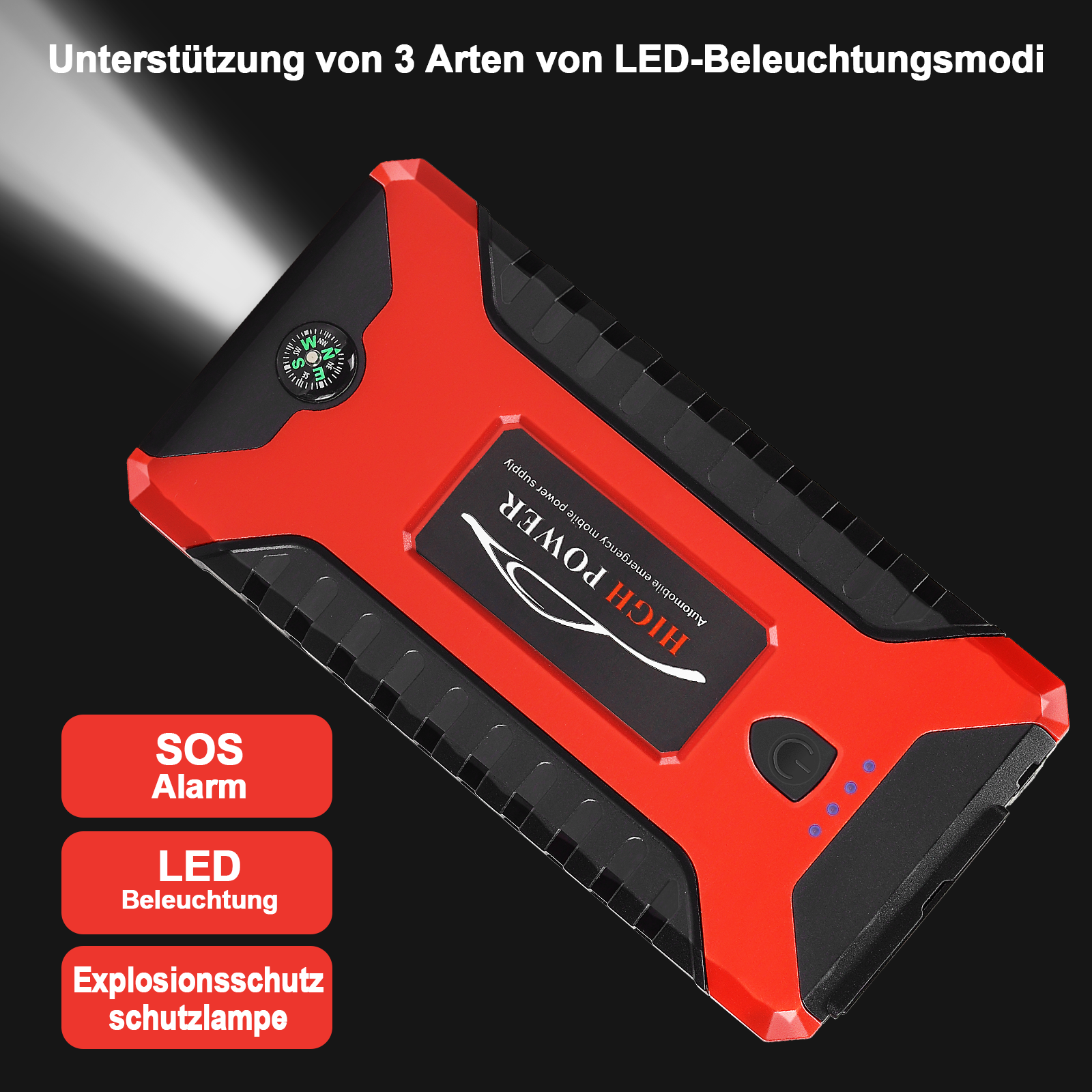 Auto Starter Power Pack Mit Luftkompressor - 6000A  Produktbild-Vorschau 1
