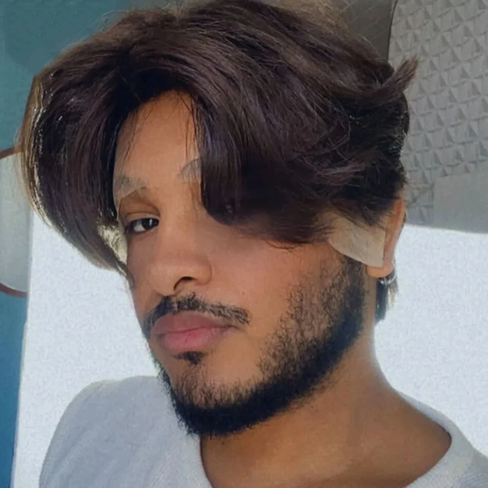 分层切割 13X6 蕾丝前假发预拔短精灵剪人发男士 - 第 4 张/共 10 张