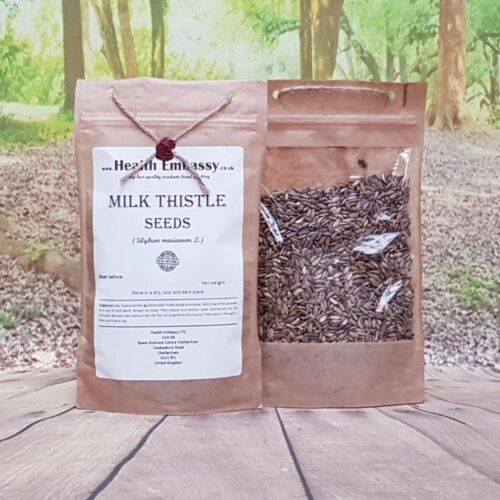 Milk Thistle Seeds ( Silybum marianum ) - Health Embassy 100% Natural - Afbeelding 1 van 11