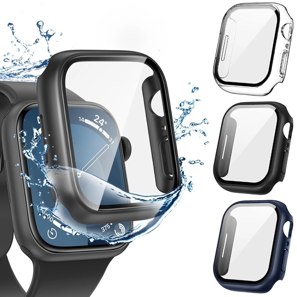 Tempered Glass Case Screen Protector for Apple Watch 49mm 45mm 44mm 41mm 40mm