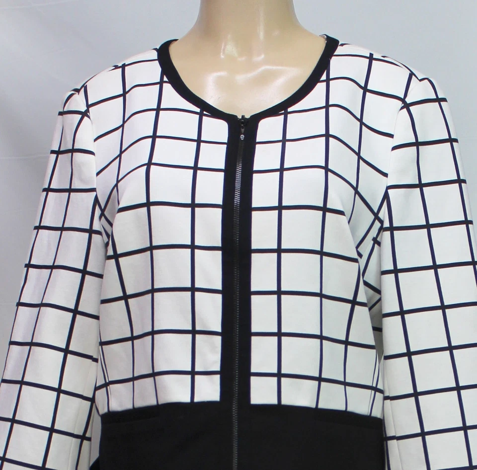 Белый дом черный рынок 2PC костюм блейзер и юбка клетку белый/черный размер 16 - Изображение 3 из 4