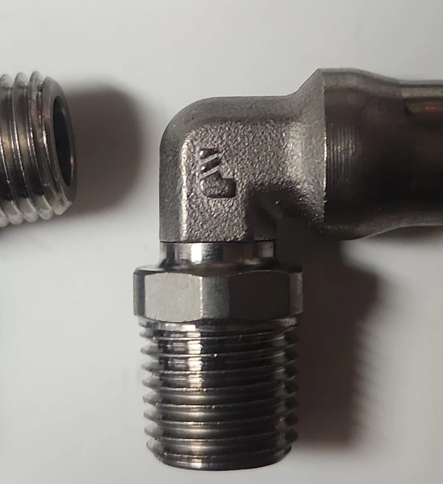 Stainles PTC 5/16" x 1/4" Mnpt Elbow 90  connector fitting Legris  3 Pack - Image 4 of 4