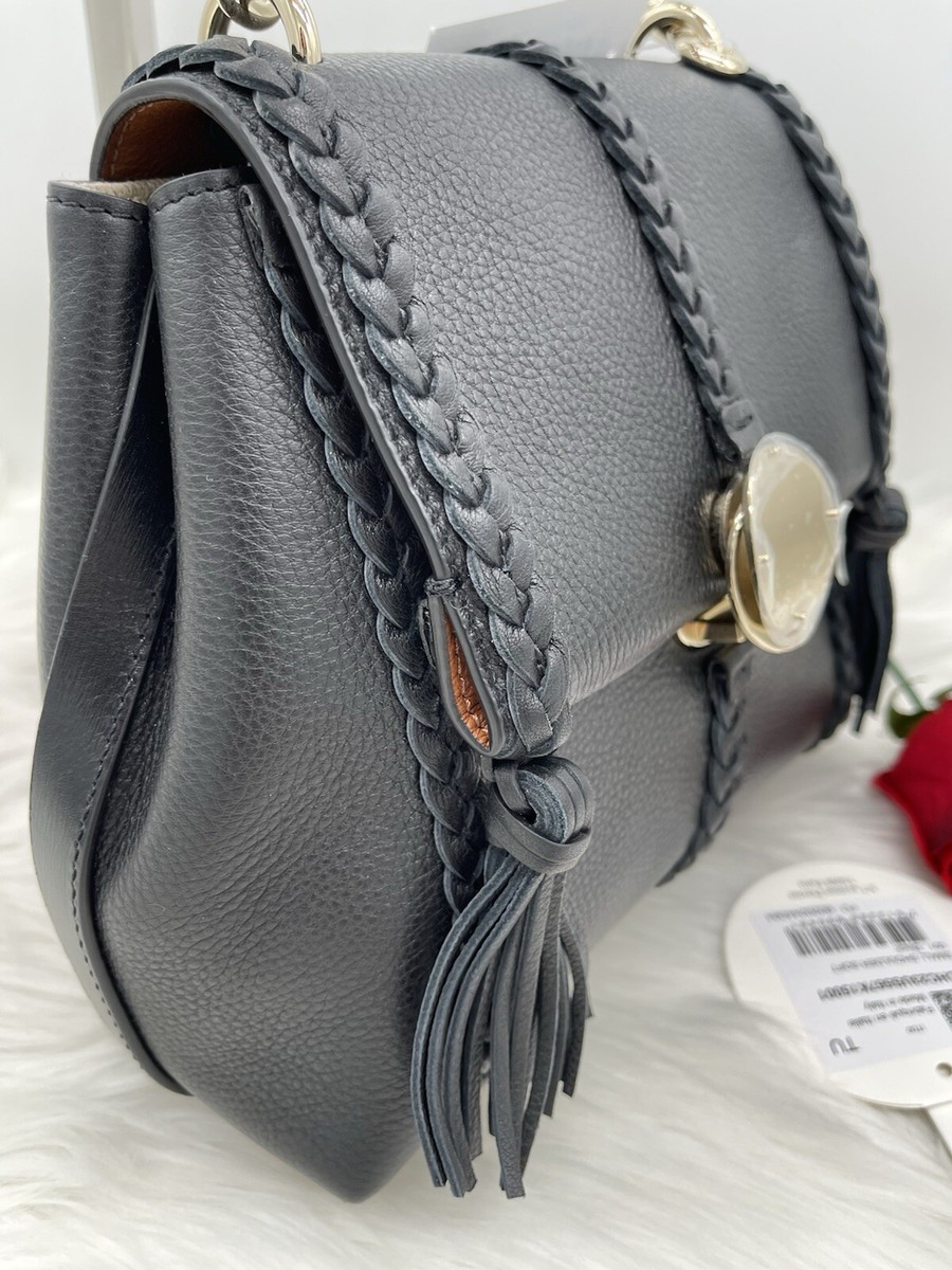 【CHLOE】penelope braided textured-leather ショルダー バッグ AUTH NWT $2390 Chloé Penelope Small Braided Top Handle BLK