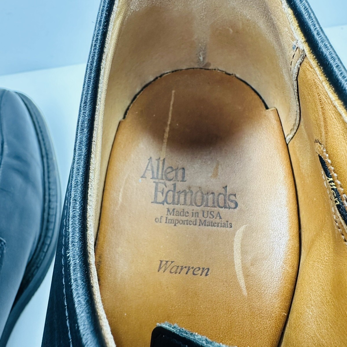 Allen Edmonds Warren Bicycle Toe Derby Mens Size 9.5 Black  display picture 3