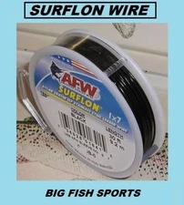 AFW SURFLON Black Coated Stainless Wire 60lb Test NEW! 30' LENGTH #C060B-0