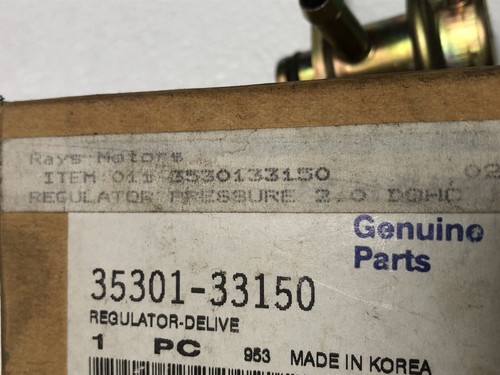 REGOLATORE PRESSIONE CARBURANTE HYUNDAI 35301-33150 NUOVO VECCHIO STOCK - Foto 4 di 9