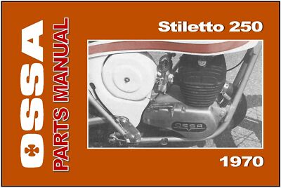 OSSA Parts Manual Stiletto 250 AS VMX 1970 Replacement Spares Catalog List
