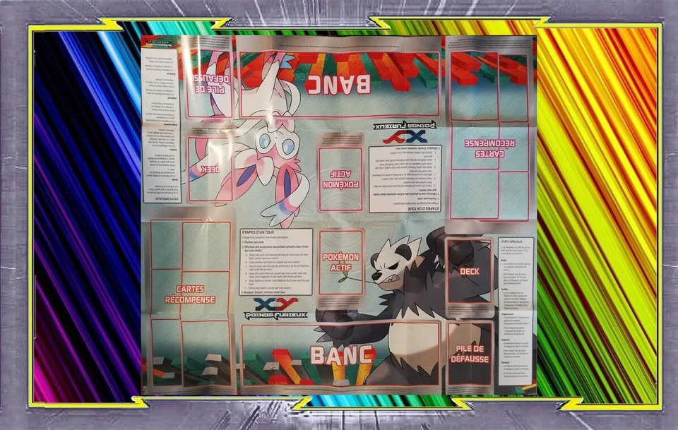 Tapis de Jeu - Playmat - Pokemon : Pandarbare Et Nymphali - XY03 - Photo 1/1