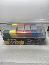 50 Memorex HD Mac Formatted 3.5" Computer Diskettes ~ Rainbow Pack ~ Sealed