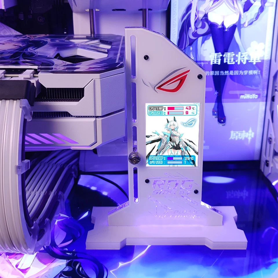 Graphic Video Card Bracket VGA Holder 2.4" LCD RGB CPU GPU RAM Monitor - Image 2 of 4