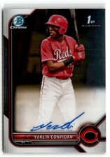 2022 Bowman Chrome Atomic Yerlin Confidan Auto Cincinnati Reds #CPA-YC