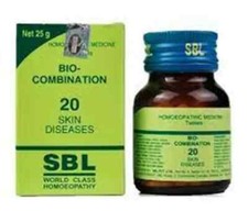 SBL Homeopathic Bio Combination 20 BC 20 Tablets 25gm for Skin Problems