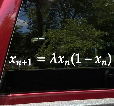Chaos Theory Formula Vinyl Decal - Mathematical Equation - Die Cut Decal