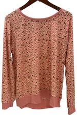 MUK LUKS Butter Knit Loungewear Set Vintage Animal