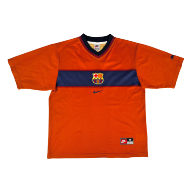 Barcelona FC 1998/00 Nike Away Basic Football Shirt M Vintage