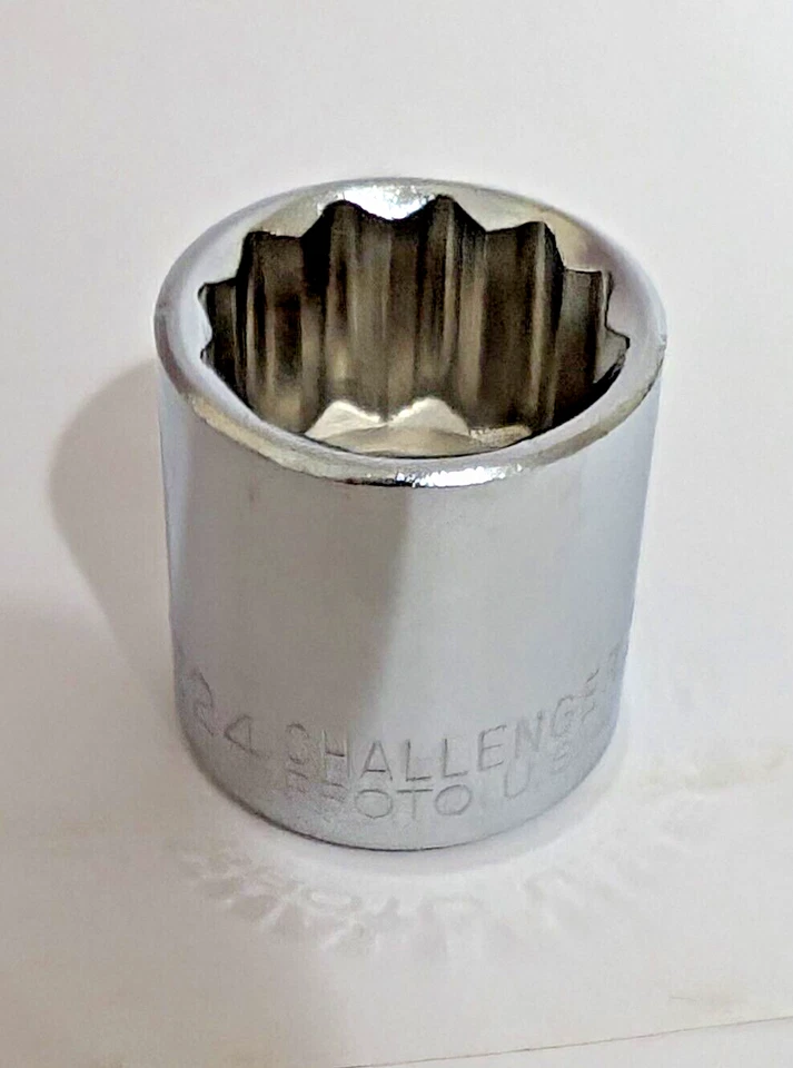 3/4" SHALLOW [3/8" DRIVE] SOCKET [12 POINT] 3/4 SAE [PROTO L1224](QTY:1) USA NOS - Image 2 of 4
