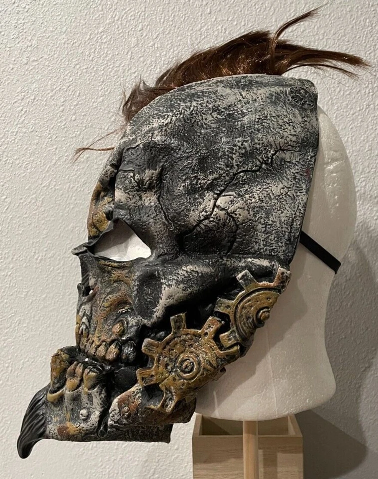 Scary Halloween Mask (Heavy Metal Skeleton with Mohawk), One Size Adult, NEW - Image 2 of 3