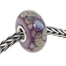 Authentic Trollbeads Glass 62019 Purple Flower Mosaic :0