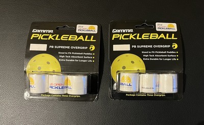 2 Packs Gamma Pickleball PB Supreme Overgrips 6 Total US Open Damaged Packaging