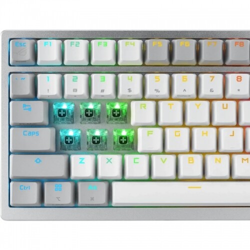 ASUS ROG Azoth Keyboard RGB PBT NX Snow Switch,Wireless/Bluetooth, White - Picture 5 of 11
