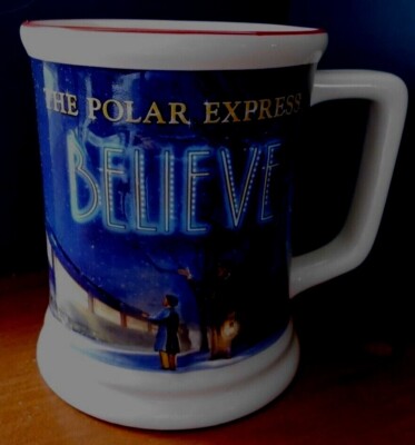 THE POLAR EXPRESS BELIEVE 3D WARNER BROS KERAMIK KRUG BECHER 41/2'' (11,5 CM) 3 AVAI