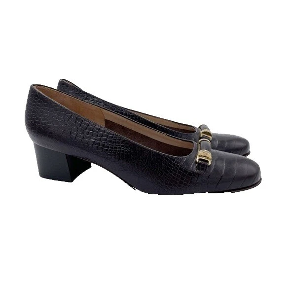 Parte superior de cuero con estampado animal para mujer Ferragamo