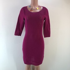Lauren Ralph Lauren Women Dress size- M fuchsia Pink 3/4 Sleeve knit lined