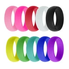 10 Packs Men Women Silicone Wedding Ring/Rubber Bands Engagement Bands 6-12#
