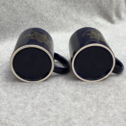 Lote de 2 tazas de café County Sheriffs of Colorado azul marino dorado 10 oz leer - Imagen 10 de 18