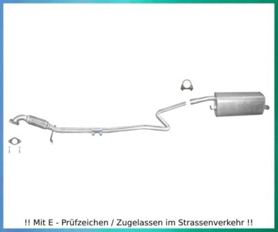 Auspuffanlage für Ford Fiesta V 1.25 1.3 1.4 ab Bj.12.05 Auspuff Endtopf Schelle