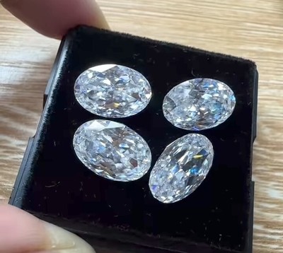 4 Ct Natural 4 Pc oval Cut White Diamond CERTIFIED D Grade VVS1 + 1 Free Gift