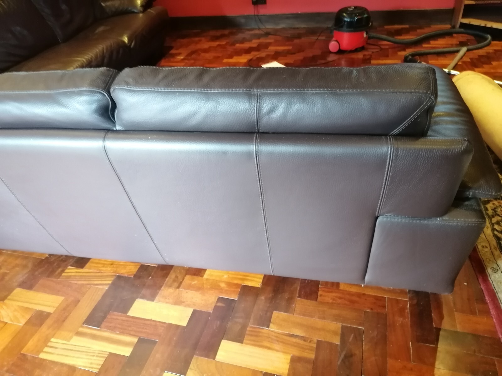 Natuzzi Brown Leather Corner Sofa eBay