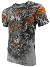 Xtreme Couture By Affliction Men's T-shirt Faith & Glory Wings Cross S-5XL