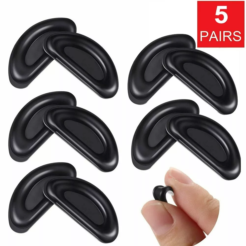 5Pairs Anti-slip silicone Stick On Nose Pads For Eyeglasses Black USA STOCK
