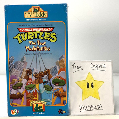 TMNT Teenage Mutant Ninja Turtles The Four Musketurtles VHS Tape