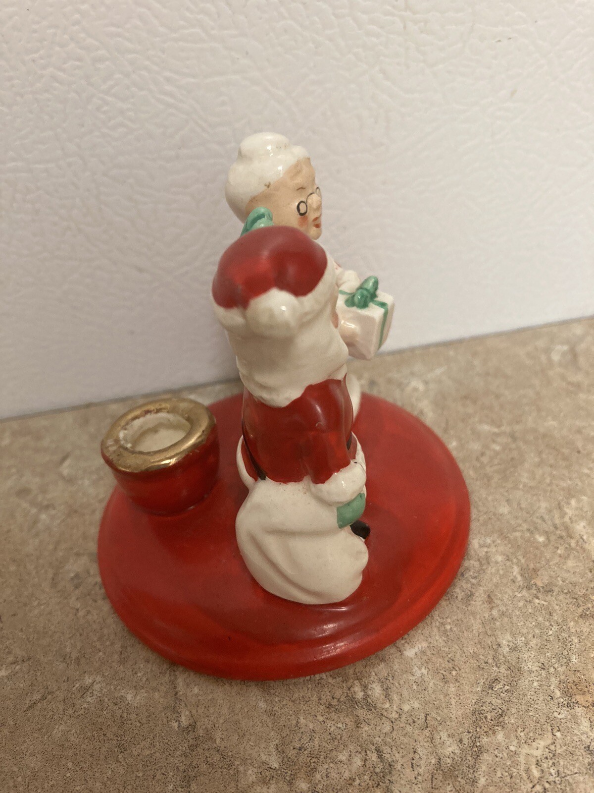 Vintage KREISS CHRISTMAS Santa & Mrs Claus Figurine Candle Stick Holder Japan eBay