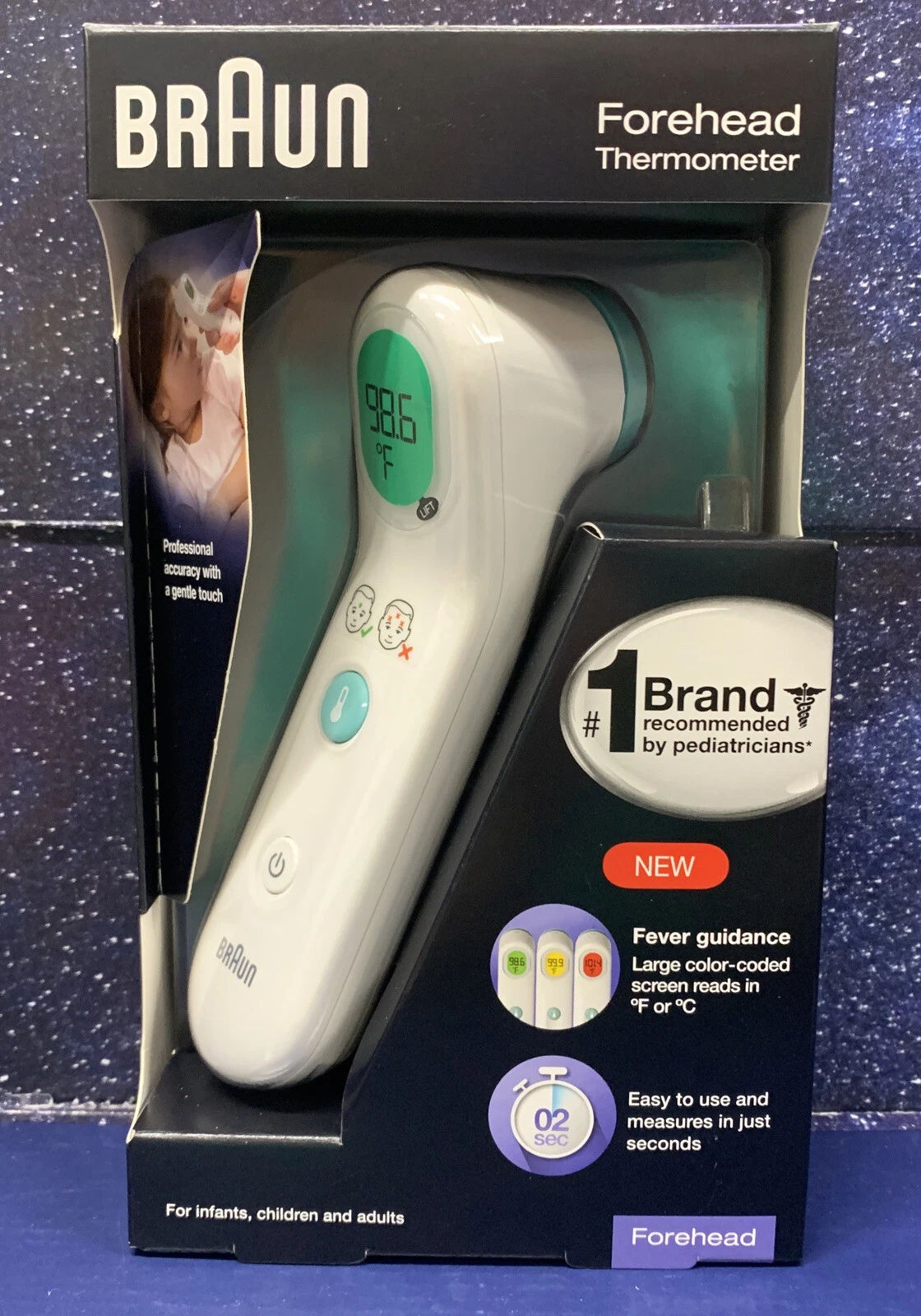 Brand New Braun Baby Forehead Thermometer BFH175
Opens in a new window or tab