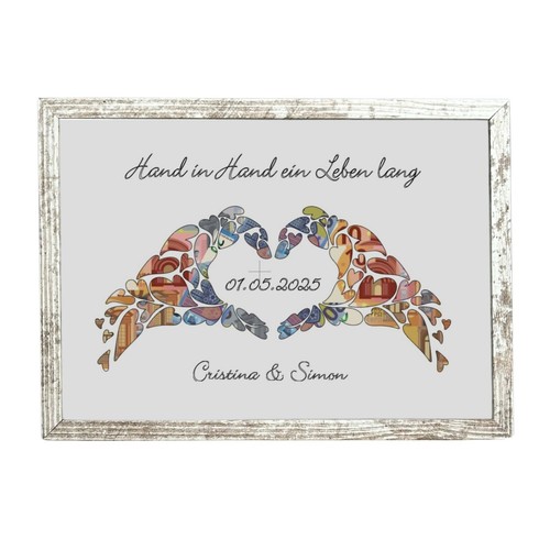 Jahrestag Geschenk Hochzeitstag Geldgeschenk mit Namen Gutschein Glückwunsch - Bild 14 von 15