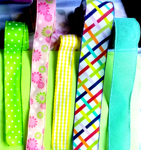 Summer Ribbon Bundle Wired 13 yds 1.5", 2" & 2.5 Plaid Floral Polka Dot Gingham - Picture 9 of 9