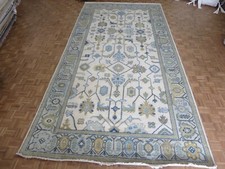 8'10 x 17'7 Hand Knotted Ivory Oushak Oriental Rug G15551