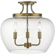 Z-Lite 473SF-OBR Joliet Semi-Flush Mount Olde Brass