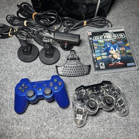 Sony PlayStation 3 Fat PS3 160GB Black Console Gaming System CECHP01 Bundle