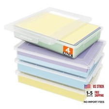 Pack Paper Organizer Storage, 32 x 23 cm/12x9 Multi-Purpose Plastic 4 Clear