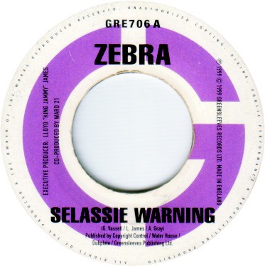 Zebra  / Bushman  & I Lue - Selassie Warning / Send Dem Come (7'')